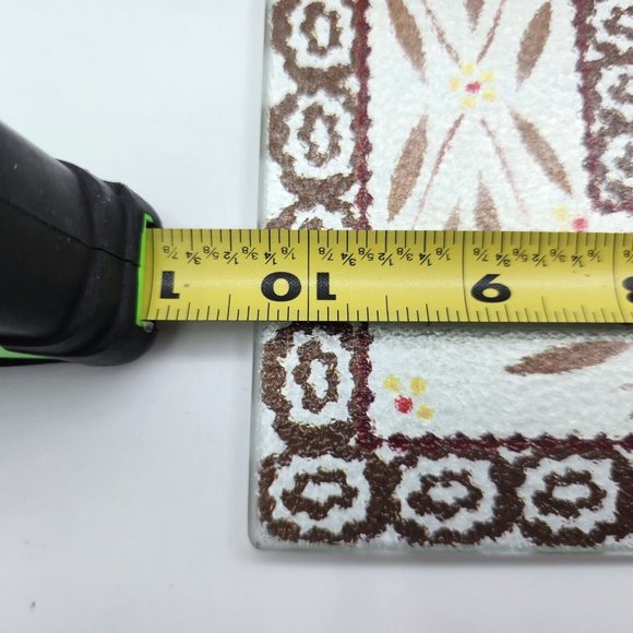 Tara Temptations Old World Tempered Glass Trivet Cutting Tray Brown 10.25 in - Picture 3 of 4